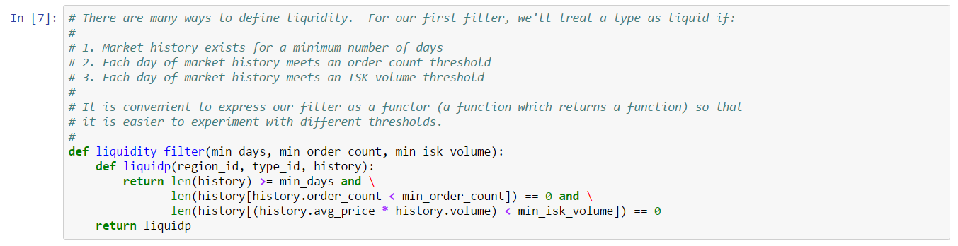 Volume and Order Count Liquidity Filter
